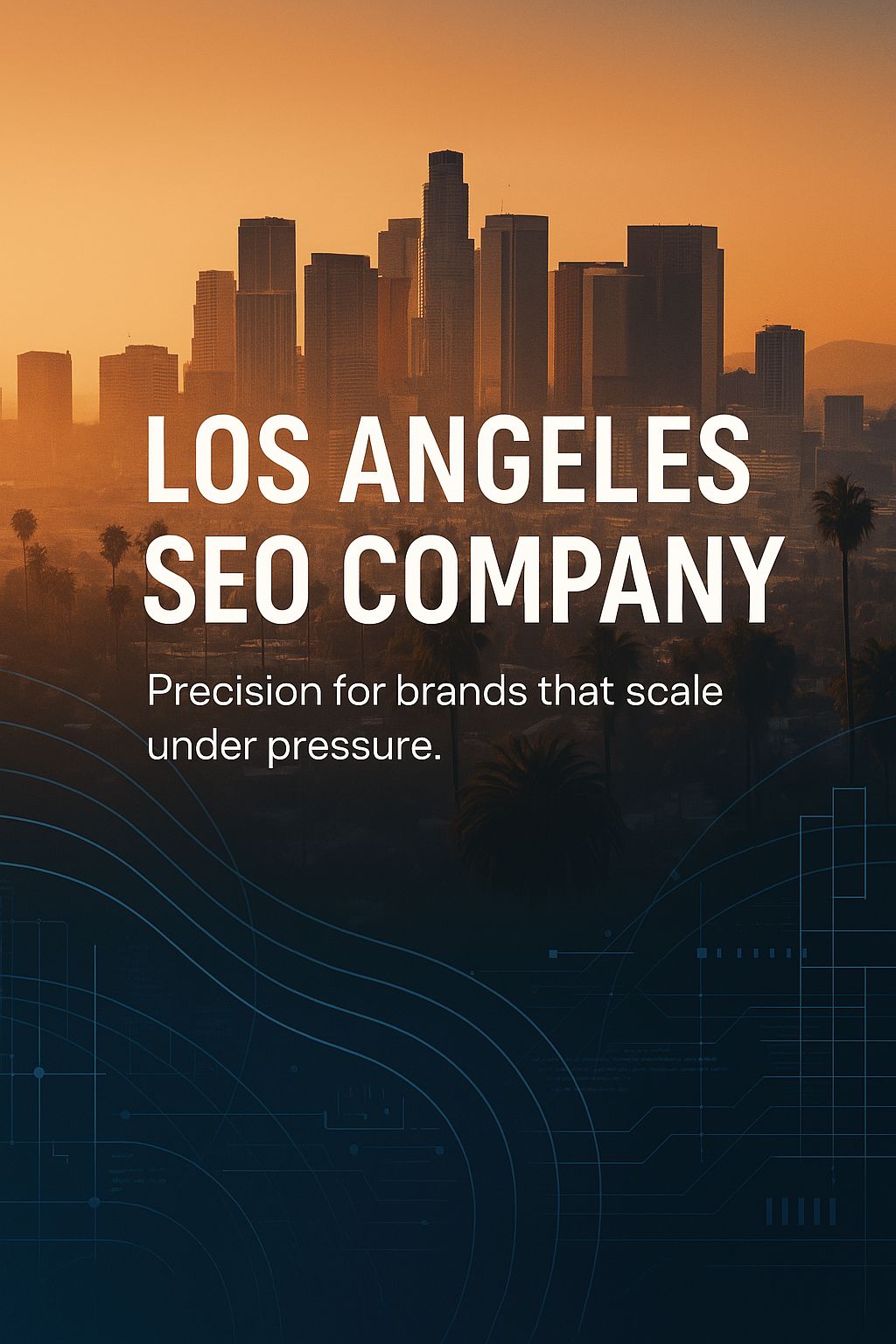 SEO in Los Angeles illustration showing technical and content layers