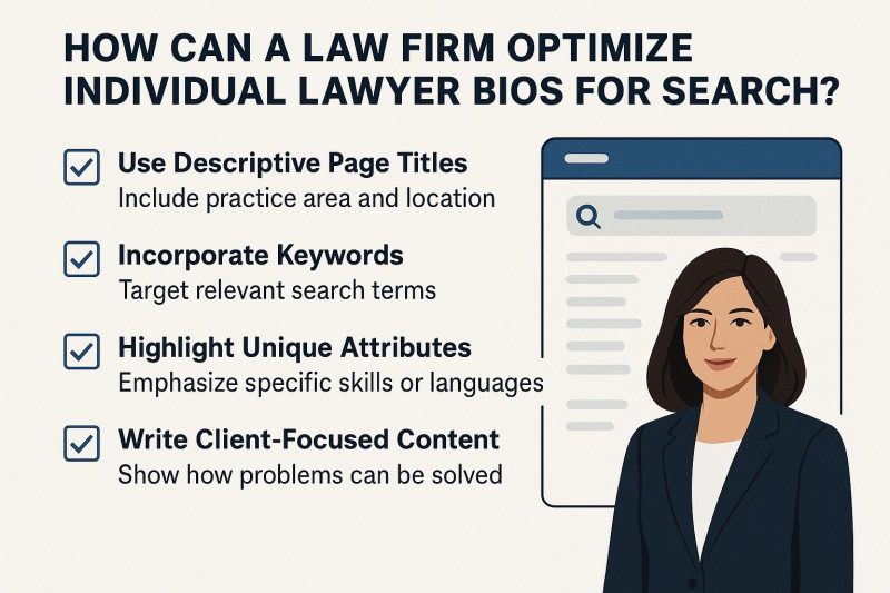 How Can a Law Firm Optimize Individual Lawyer Bios for Search